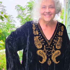 Black Velvet long sleeve top